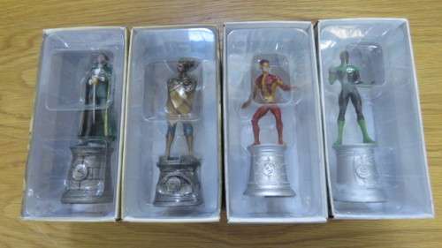 4 Boxed DC Comics Super Heroes/Villains Man-Bat/Kid Flash/Green Lantern/Ra`s Al Ghul Chess Pieces