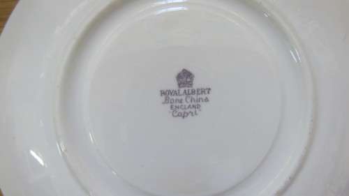 Beautiful Royal Albert Bone China `Capri` Gravy Boat and Underplate. Made in England.