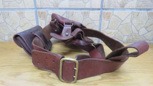 Vintage Leather SAPS/SAPD With Gun Holster, Cuff Pouch and Leather Shoulder Strap