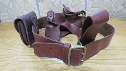 Vintage Leather SAPS/SAPD With Gun Holster, Cuff Pouch and Leather Shoulder Strap