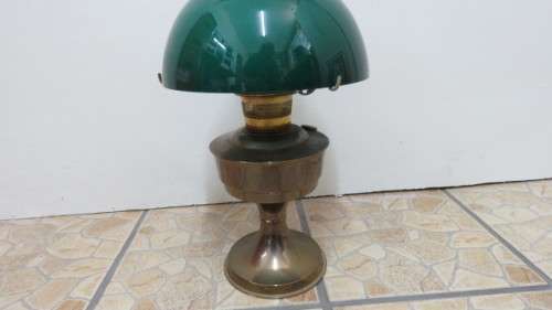 Stunning Vintage Aladdin No.23 Oil/Kerosene Lamp With Emerald Green Shade
