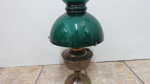 Stunning Vintage Aladdin No.23 Oil/Kerosene Lamp With Emerald Green Shade