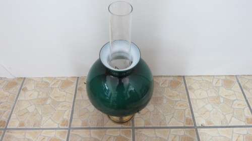 Stunning Vintage Aladdin No.23 Oil/Kerosene Lamp With Emerald Green Shade