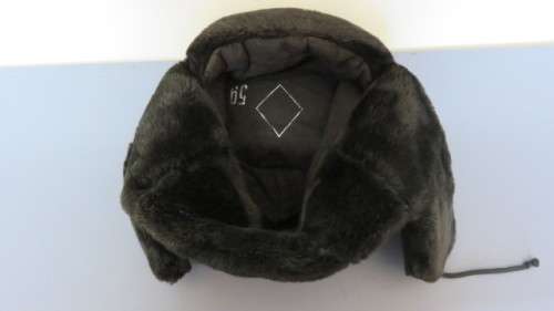 Awesome Vintage Russian Soviet Army KGB Military Cossack Faux Fur Hat With Ear Flaps Size 59