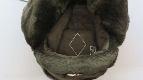 Awesome Vintage Russian Soviet Army KGB Military Cossack Faux Fur Hat With Ear Flaps Size 59