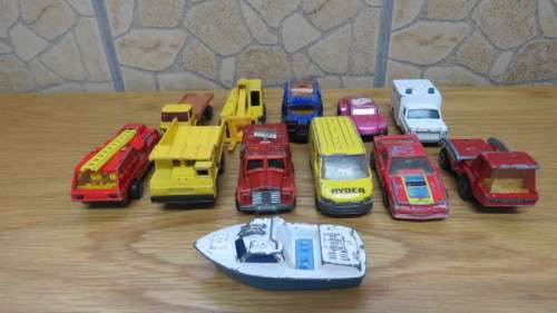 Collection of 12 Vintage Matchbox Die Cast Cars. See Description For Details.