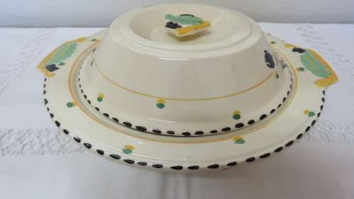 Lovely Burleigh Ware Ironstone `Fragrance` Lidded Serving Bowl With Handles