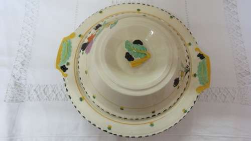 Lovely Burleigh Ware Ironstone `Fragrance` Lidded Serving Bowl With Handles