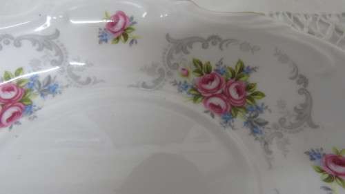 Charming Vintage Fine Bone China Royal Albert `Tranquility` Small Oval Trinket Tray/Platter