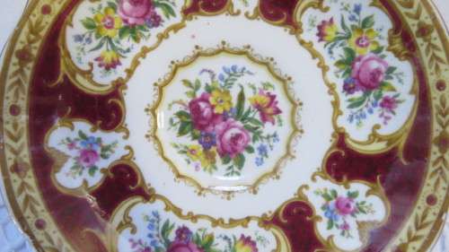 Pretty Vintage Royal Albert Bone China `Lady Hamilton` Pattern Saucer. Pattern Discontinued.