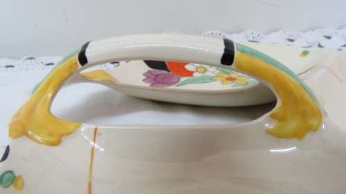 Lovely Vintage Art Deco Burleigh Ware `Fragrance` Pattern Three Section Dish With Handle