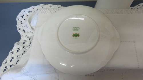 Pretty Vintage Shelley Fine Bone China Cake Plate With Flat Handles #13290. Made in England.