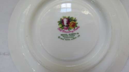Pretty Vintage Set of 6 Royal Albert Bone China `Old Country Roses` Saucers. BIDDING PER ITEM.