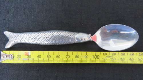 Stunning Vintage Carrol Boyes (1954-2019) Pewter/Stainless Steel Fish Design Teaspoon.