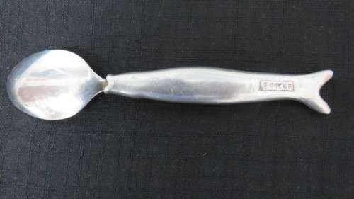 Stunning Vintage Carrol Boyes (1954-2019) Pewter/Stainless Steel Fish Design Teaspoon.
