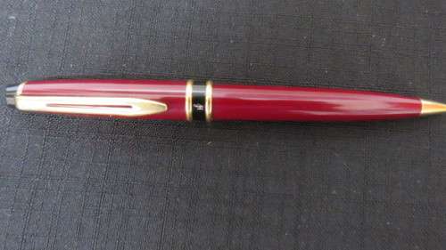 Stunning Original Waterman Expert Ballpoint Pen Burgundy and Gold