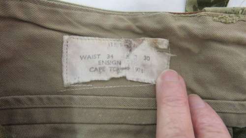 SADF /Koevoet/SAPS TIN Size 34 Camouflage Long Pants. Excellent Condition.