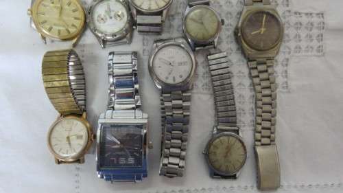 Interesting Collection of Watches. Not in Working Order. Details in Description. SOLD AS IS.