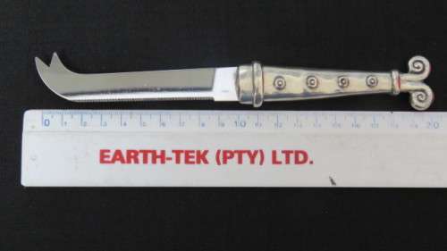 Stunning Vintage Carrol Boyes (1954-2019) S. Africa `Aries` Cheese Knife Pewter Handle L: 20cm