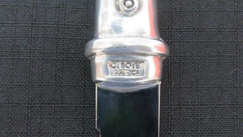 Stunning Vintage Carrol Boyes (1954-2019) S. Africa `Aries` Cheese Knife Pewter Handle L: 20cm
