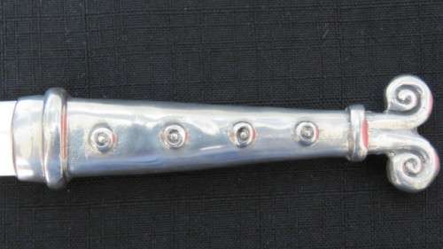 Stunning Vintage Carrol Boyes (1954-2019) S. Africa `Aries` Cheese Knife Pewter Handle L: 20cm