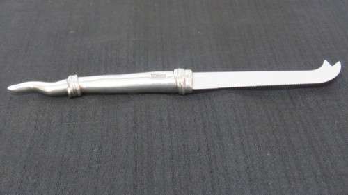 Superb Vintage Carrol Boyes (1954-2019) S. Africa `Wave` Cheese Knife. Pewter Handle. L: 22,5cm