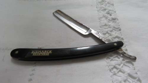 Vintage Old Pre-War German Bismark Solingen Straight Razor With Original Box