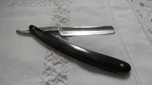 Vintage Old Pre-War German Bismark Solingen Straight Razor With Original Box