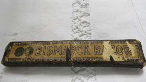 Vintage Old Pre-War German Bismark Solingen Straight Razor With Original Box