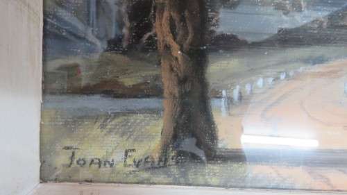 Original Oil on Board Framed Landscape Painting by Rhodesian Artist Joan Evans (1905-1986). Signed