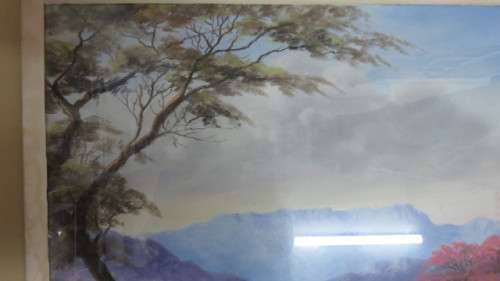Original Oil on Board Framed Landscape Painting by Rhodesian Artist Joan Evans (1905-1986). Signed