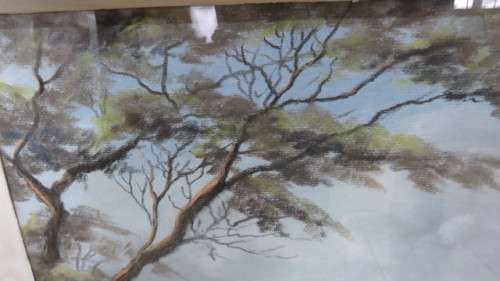 Original Oil on Board Framed Landscape Painting by Rhodesian Artist Joan Evans (1905-1986). Signed