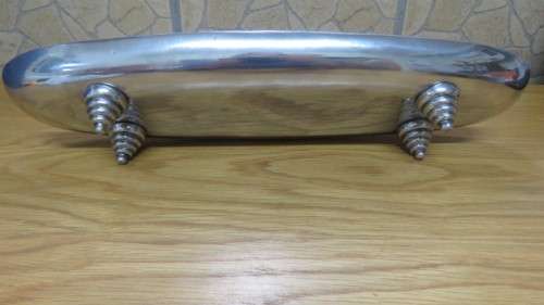 Gorgeous Footed Long Narrow Oval Aluminium Entree/Nut Bowl 40 x 11cm H: 6cm