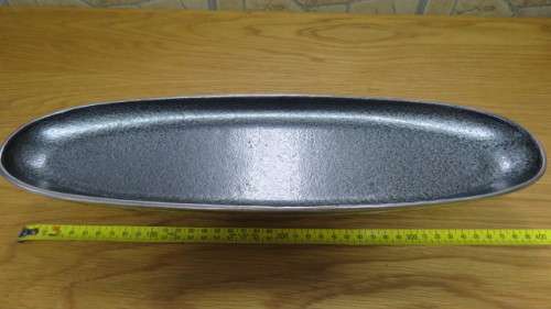 Gorgeous Footed Long Narrow Oval Aluminium Entree/Nut Bowl 40 x 11cm H: 6cm