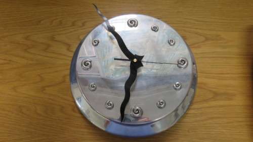 Awesome Modern Carrol Boyes Aluminium Round Wall Clock With Second Hand In Working Order (Relisted )