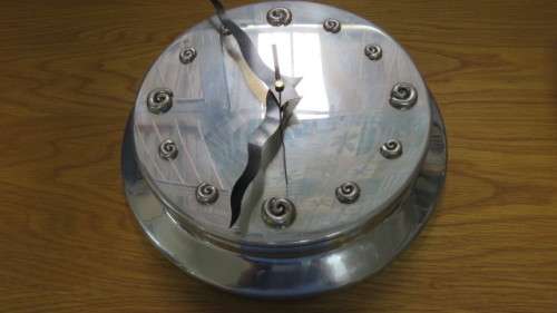 Awesome Modern Carrol Boyes Aluminium Round Wall Clock With Second Hand In Working Order (Relisted )