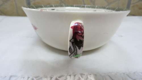 Pretty Vintage Ceramic Indian Tree Pattern Two Handled Soup Coupe. No Plate. Made in England