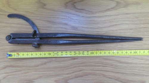Vintage WM Johnson Inc. Newark 32 cm Machinist Wing Divider Tempered Steel