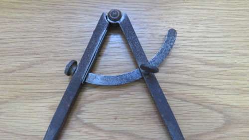 Vintage WM Johnson Inc. Newark 32 cm Machinist Wing Divider Tempered Steel