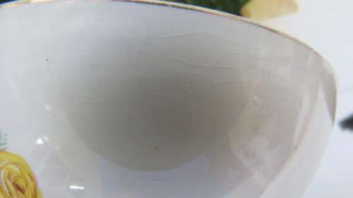 Lovely Vintage Swinnertons Staffordshire Nestor Vellum Ironstone Sugar Bowl H: 6cm D: 13,5cm