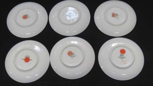 Vintage Hutschenreuther Cobalt Blue White/Gold `Olivia` Coffee Set/Three Bowls. See Description.