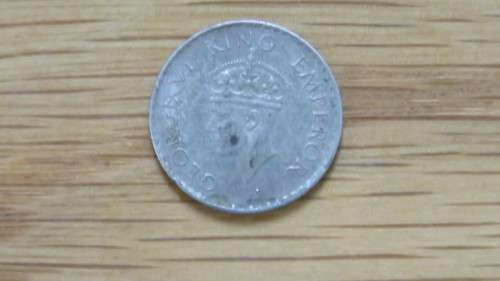 India 1940 Silver One Quarter Rupee Coin 3.0g