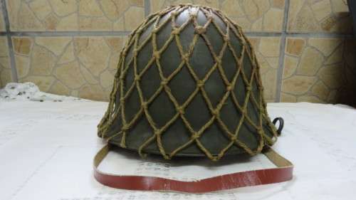 Vintage South African Defence Force `Staaldak` Helmet With Webbing and Inner Doiby