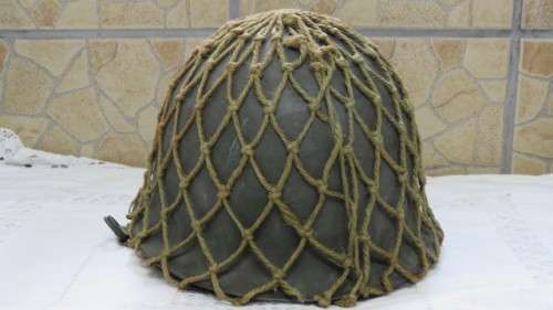 Vintage South African Defence Force `Staaldak` Helmet With Webbing and Inner Doiby