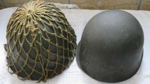 Vintage South African Defence Force `Staaldak` Helmet With Webbing and Inner Doiby