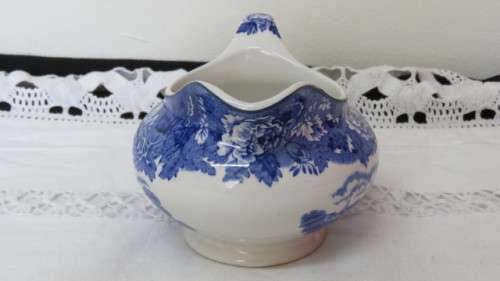 Lovely Vintage Enoch Wood`s `English Scenery` Woods Ware Semi-Porcelain Creamer H: 8,5 cm