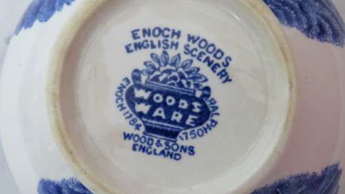 Lovely Vintage Enoch Wood`s `English Scenery` Woods Ware Semi-Porcelain Creamer H: 8,5 cm
