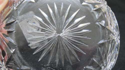 Pretty Vintage Edinburgh Scotland Small Cut Crystal Glass Trinket Bowl D: 9,7 cm H: 3 cm