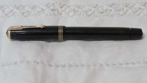 Vintage Parker Vacumatic Black Celluloid Fountain Pen With Parker Nib L: 13 cm