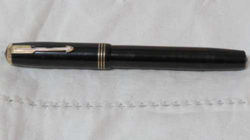 Vintage Parker Vacumatic Black Celluloid Fountain Pen With Parker Nib L: 13 cm